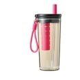 thumbnail image 4 of Pink Acrylic 20 oz Carnival Cup, Double-Walled Travel Tumbler with Straw and Leakproof Lid, Durable Cold Drink Cup for Office and Home Use, 4 of 5