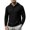 Black, variant on Turilly Hoodies Men Button Up Hoodie With Jacquard Texture Casual Fashion Pullover