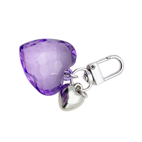 Fashion Heart Keychain Mobile Phone Charm Handmade Love Shaped Keyring Ornament Stylish Pendant for Bag and Backpacks