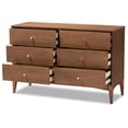 thumbnail image 4 of Baxton Studio Landis Frêne Bois Fini 6 Tiroirs Commode, 4 of 11