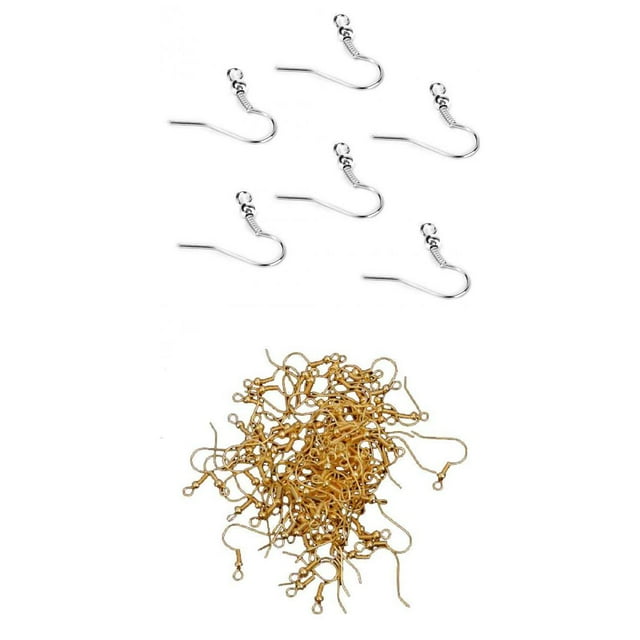 100 Pares De Alambres Para Aretes En Tono Plateado Y Dorado, Ganchos, Fornituras Para Aretes