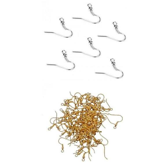Fornituras de alambre 100 pares tono dorado y plateado BLESIY Arete