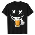 thumbnail image 4 of T Shirts for Men 2026 Summer Casual Short Sleeve Crewneck Ghost Face Drinking Graphic Tees Lover Tshirt, 4 of 4