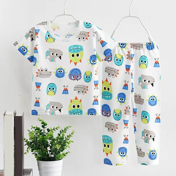 Sentuca Boys Clothes Size 3 Years Summer Short Sleeve Graphic T Shirts and Pants Outfit Sets Casual Loungewear Toddler Clothes