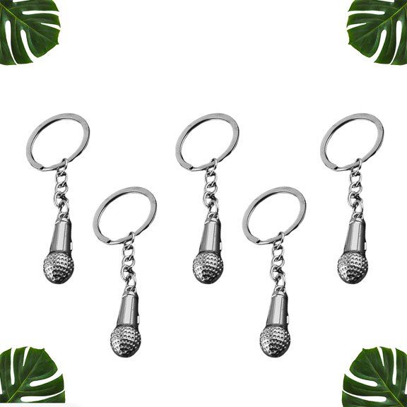 LULULION 5Pack Mens Key Chain Silver Alloy Key Ring for Daily Use Gift Giving