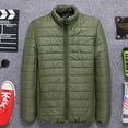 thumbnail image 2 of Brnmxoke Winter Jackets for Men Big and Tall Puffer Jacket Zip Up Padded Coat Packable Down Jacket Quilted Insulated Jacket Winter Warm Puffer Coats for Cold Weater Army Green,XXXXL, 2 of 4