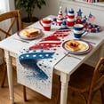 thumbnail image 5 of Memorial Day Saving!4th of July Decorations, Independence Day Table Flag Red White Blue Star Striped Floral Print Dining Table Decoration, 5 of 7