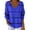 Blue1, variant on Womens Tops Striped Printed Long Sleeve V-Neck Cotton Casual Shirt Solid Color Fitted Comfortable Work Daily Wear Breathable Soft Holiday Relax Home