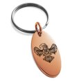 thumbnail image 1 of Stainless Steel Aztec Power Strength Courage Rune Engraved Small Oval Charm Keychain Keyring, 1 of 1