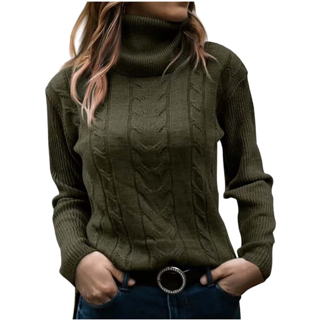 Dvkptbk Chandails pour Femmes Mode Décontractée Chandail à Manches Longues Col Rond Vêtements en Liquidation