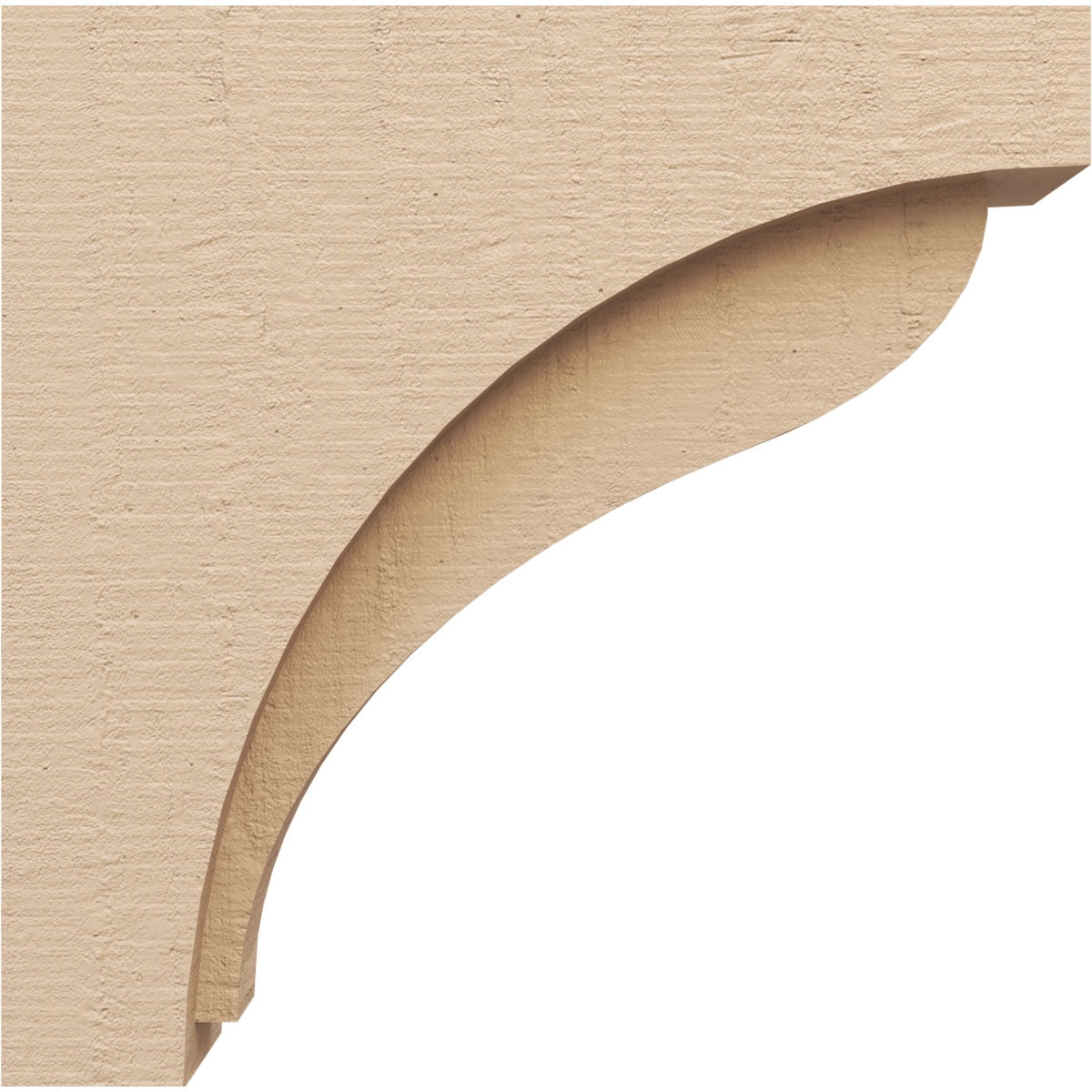 4"W x 16"D x 16"H Thin Helena Rough Cedar Woodgrain TimberThane Corbel, Primed Tan