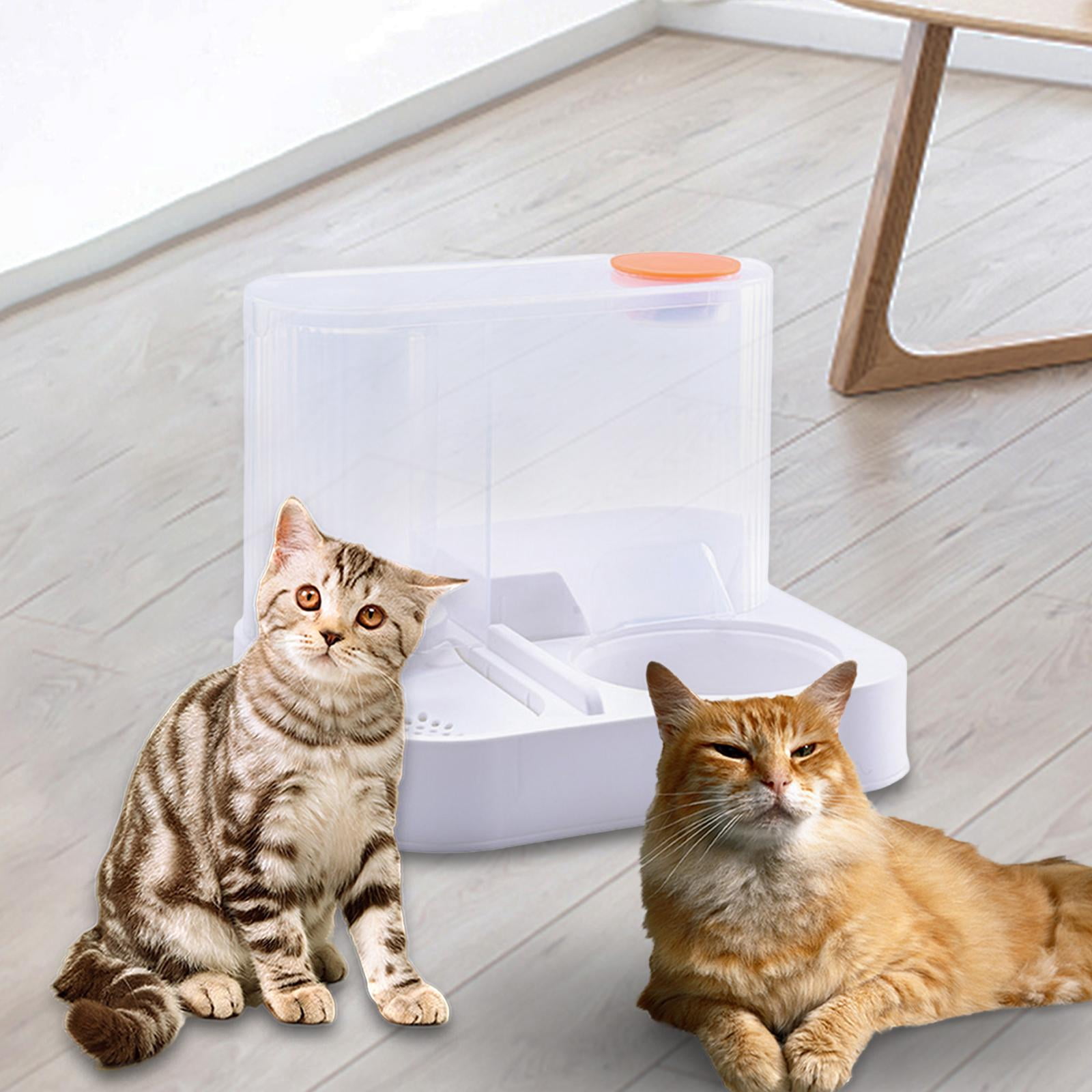 perfeclan Cat Feeder and Water Dispenser Automatic Pet Feeder Cat Dog Bowl Dish Gravity Dog Feeder for Indoor Cats Kitten Puppy Bunny basic