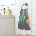thumbnail image 3 of Yayeee 2 Pack Hand Towels for Bathroom 100% Cotton 16" x 28" Soft Absorbent Kitchen Towel, Abstract Animals, 3 of 7