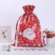thumbnail image 4 of Bewildely Bolsa de dulces de Navidad con cordón para galletas, aperitivos, bolsa de embalaje, regalo de fiesta impreso de Navidad, decoraciones Kits de decoración para fiestas rojo extraordinario, 4 of 6