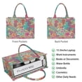 thumbnail image 2 of Large Capacity Tote Bag,Pioneer Flower Floral Print Pattern Handbag Fashion Luxury Tote Bag,15.7"x13"x 5.1" Inches,Laptop Compatible, 2 of 6