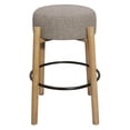 thumbnail image 3 of Jaden 36" Bar Table Set with 4 Natalia Bar Stools in Silver Boucle Fabric, 3 of 10