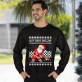 thumbnail image 3 of Christmas Sweatshirt, Men's Santa Out Here Ballin' Holiday Ugly Christmas Sweatshirt, Funny Dabbing Santa Baseball Sweatshirt, Festive Crewneck for Parties & Gifts, 3 of 5