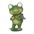 thumbnail image 3 of Luces de jardín de ranas, decoración de ranas, regalo decorativo de jardinería, LED, estanque de ranas, patio, estanque de ranas, estatua para porche, con bolsa de red, 3 of 8