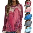 thumbnail image 3 of Valentine's Day Gift for Womens Cute Love Shirt Pullover Long Sleeve Casual Sweatshirt Tops, 3 of 4