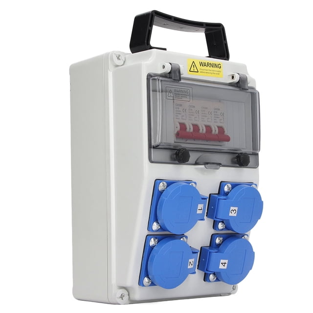 Caja de enchufe móvil disyuntor 4 X 16A 200-250V ANGGREK Distribuidor de energía impermeable precableado
