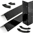 thumbnail image 2 of Bearachild Juego de 4 soportes de esquina de metal negro para jardín, para bancales elevados. Jardín y Patio, 2 of 3