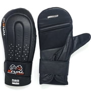 RIVAL Boxing RB5 Hook and Loop Leather Training Bag Mitts - Small - Black