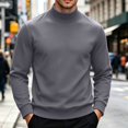 thumbnail image 6 of Zvmxot Fleece Turtleneck Sweatshirt for Men Pullover Solid Casual Sweatshirts Fall Winter, 6 of 6