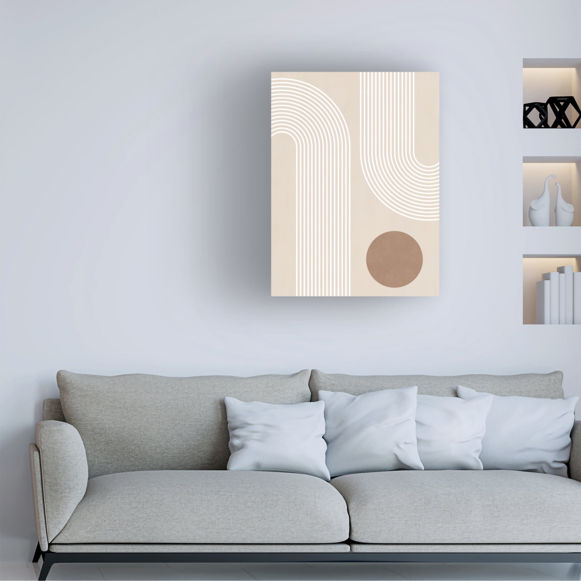 Trademark Fine Art Elena Ristova Beige Arc Poster No.1 Canvas Wall Art