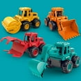 thumbnail image 2 of BESTSKY Building Blocks Toy Movable Joints Toy Model Cartoon Appearance Creative Tractor Crane Bulldozer Construction Toy Excavator, 2 of 4