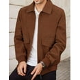 thumbnail image 3 of Men's Corduroy Zip - Up Jacket: Retro Style, Multi - Pocket for Casual & Outdoor Looks, 3 of 4