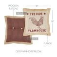 thumbnail image 4 of VHC Brands Cider Mill Olde Farmhouse Pillow, Tan & Red, 18x18, 4 of 6