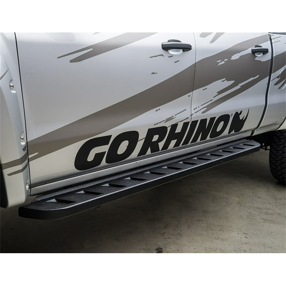 Go Rhino 63420687T RB10 Running Boards with Mounting Brackets Kit For Ram 15-18 1500, Ram 19-23 1500 Classic (Crew Cab Pickup)