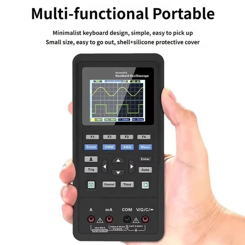 2D72 Double Channel Oscilloscope With Built In Multimeter And Signals Generator For Electronic Testing And Circuit Debugging