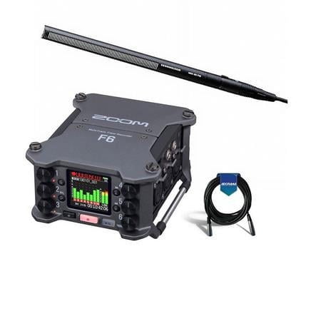 UPC: 0192223143807 | MKH-416 Short Shotgun Interference Tube Microphone – With Zoom F6 Multi-Track Field Recorder – 20  Microphone Cable Male XLR to Female XLR