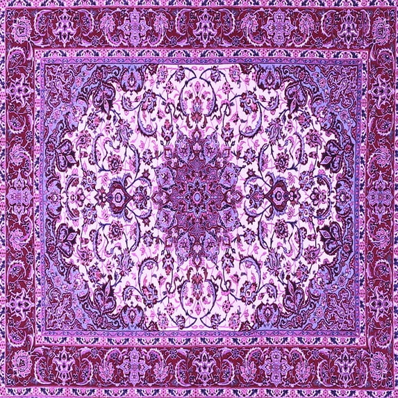 Ahgly Company Indoor Square Persian Purple Traditional Area Rugs, 6' Square