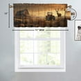 thumbnail image 4 of Deer Kitchen Valance Curtain Rod Pocket Western Country Tractor Farm Wildlife Hunting Nature Forest Elk Cabin Window Treatment for Living Room Bedroom Bathroom 54 by 18 in, 1 Panel, 4 of 6