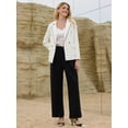thumbnail image 2 of DARING DIVA Women's Double Breasted Blazer Business Suit Jacket XL White, 2 of 6
