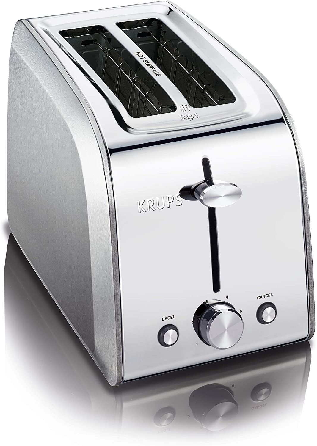 KRUPS KH250D51 Stainless Steel Toaster with 6 Adjustable browning