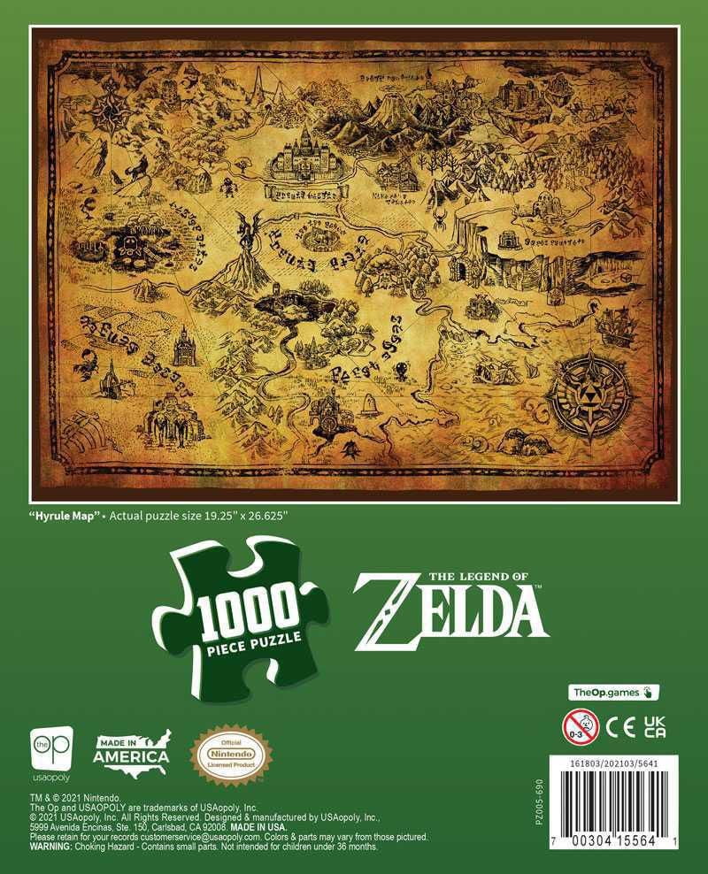 The Legend of Zelda “Hyrule Map” 1000 Piece Puzzle