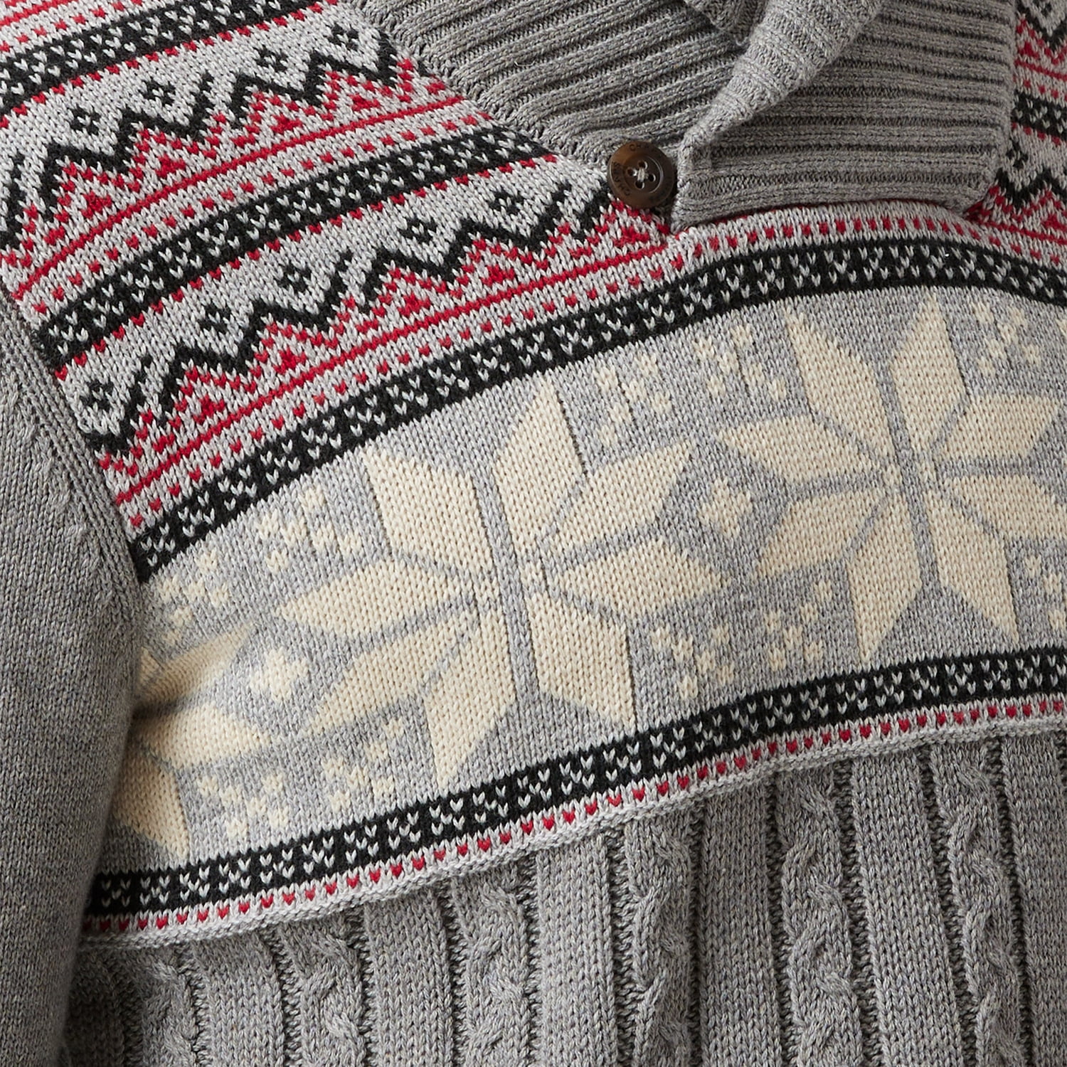 Chaps Men's & Big Men's Twist Textured Shawl Collar Sweater