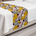 thumbnail image 2 of Botanical Bed Runner, Pattern of Leaves and Figs on Branches Meadow Scene Art, Decorative Accent Bedding Scarf for Hotels Homes and Guestrooms, King, Earth Yellow Blush and White, by Ambesonne, 2 of 2
