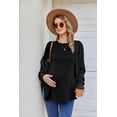 thumbnail image 3 of Weardear Maternity Shirts Side Split Tops Short Sleeve Crew Neck Tops(1 pack ), 3 of 7