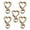 Light golden, variant on 5Pcs Stylish Star Shaped Alloy Keychain Key Holder For Luggage Bags Backpacks