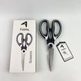 thumbnail image 3 of Foldix Scissors,Kitchen Scissors All Purpose Heavy Duty Meat Poultry Shears,  1-Pack (Black White), 3 of 9