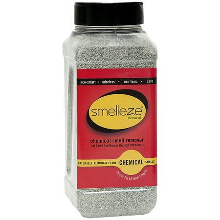 SMELLEZE Natural Chemical Odor Remover Granules: 2 lb. Bottle. Perfect for Floors & Outdoor Chemical