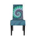 thumbnail image 2 of ZICANCN Dream Spiral Geometry Chair Protectors Seat Covers , Dining Chair Slipcovers for Dining Room Hotel Kitchen Blue Abstract Fractal, 2 of 8
