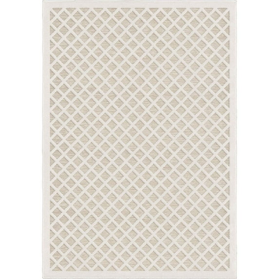 Orian Rugs Fusion Lattice Natural Driftwood 6'6" X 9'6"