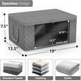 thumbnail image 2 of Sorbus Medium Clothes Storage Bag, Foldable with Clear Window, Lids, and Handles, for Bedroom, Closet Organization, 2 of 6