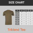 thumbnail image 2 of BELLA + CANVAS Triblend T-Shirt for Men, Short Sleeve Crew Neck Modarn Fit Tee, Olive, XL, 2 of 4