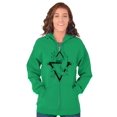 thumbnail image 4 of Triangle Dolphin Symbol Spirit Animal Zip Up Hoodie Men's Women's Brisco Brands M, 4 of 6